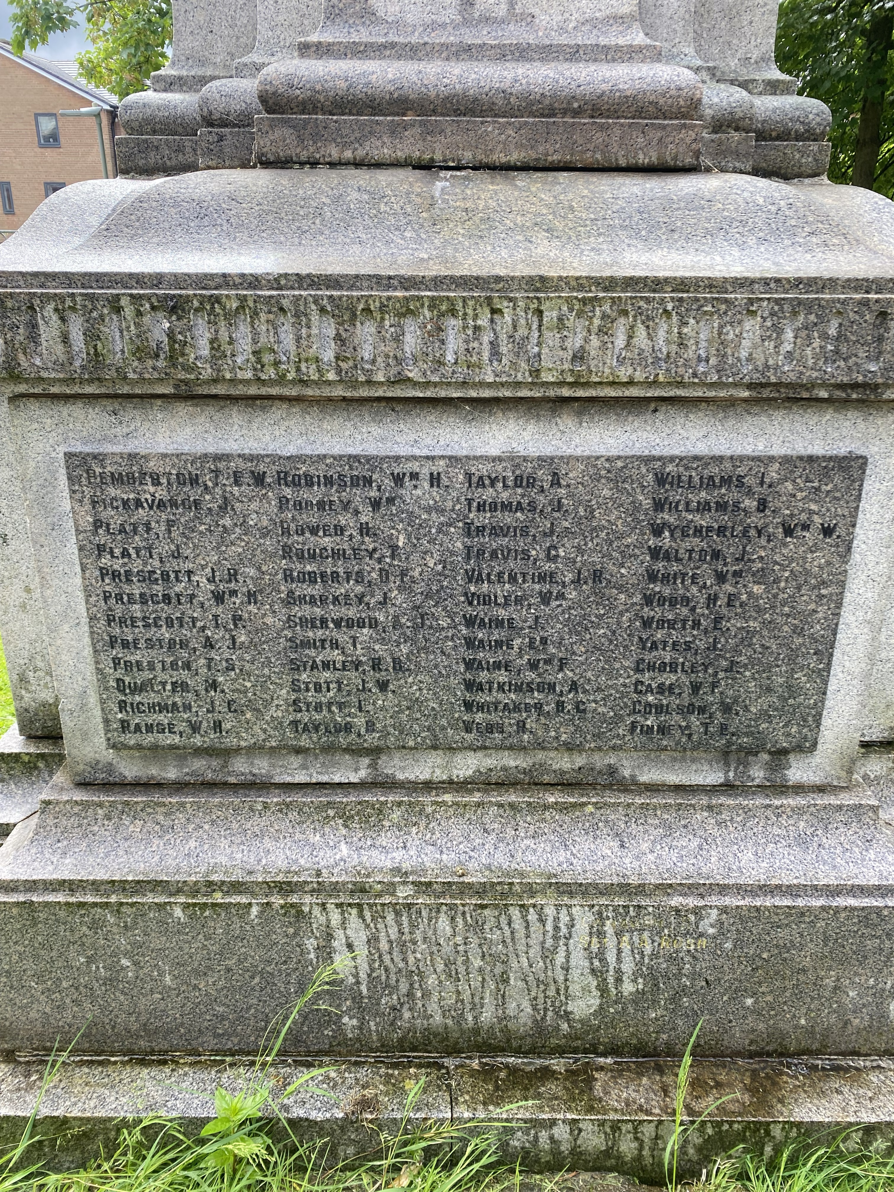 War memorial names #1